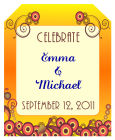 Abstract Wine Wedding Labels